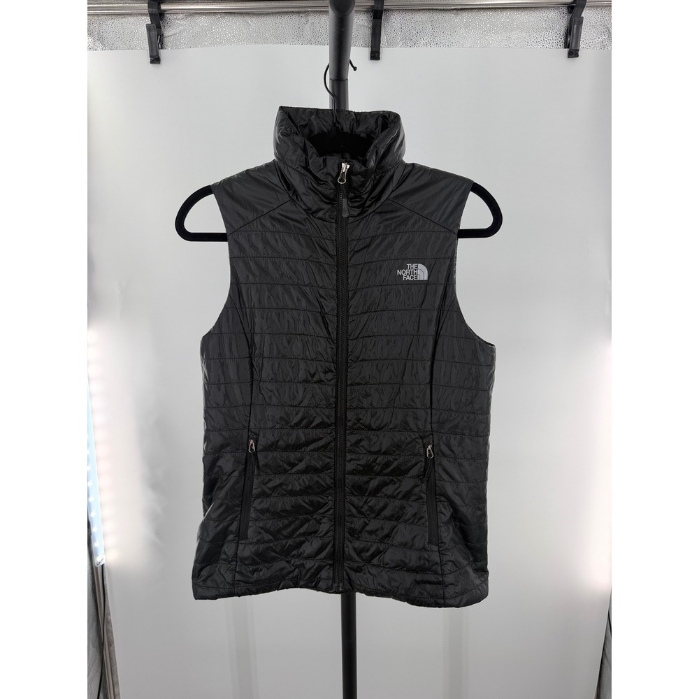 The North Face Womens Thermoball Eco Puffer Vest Black Full Zip A3XF Size S
